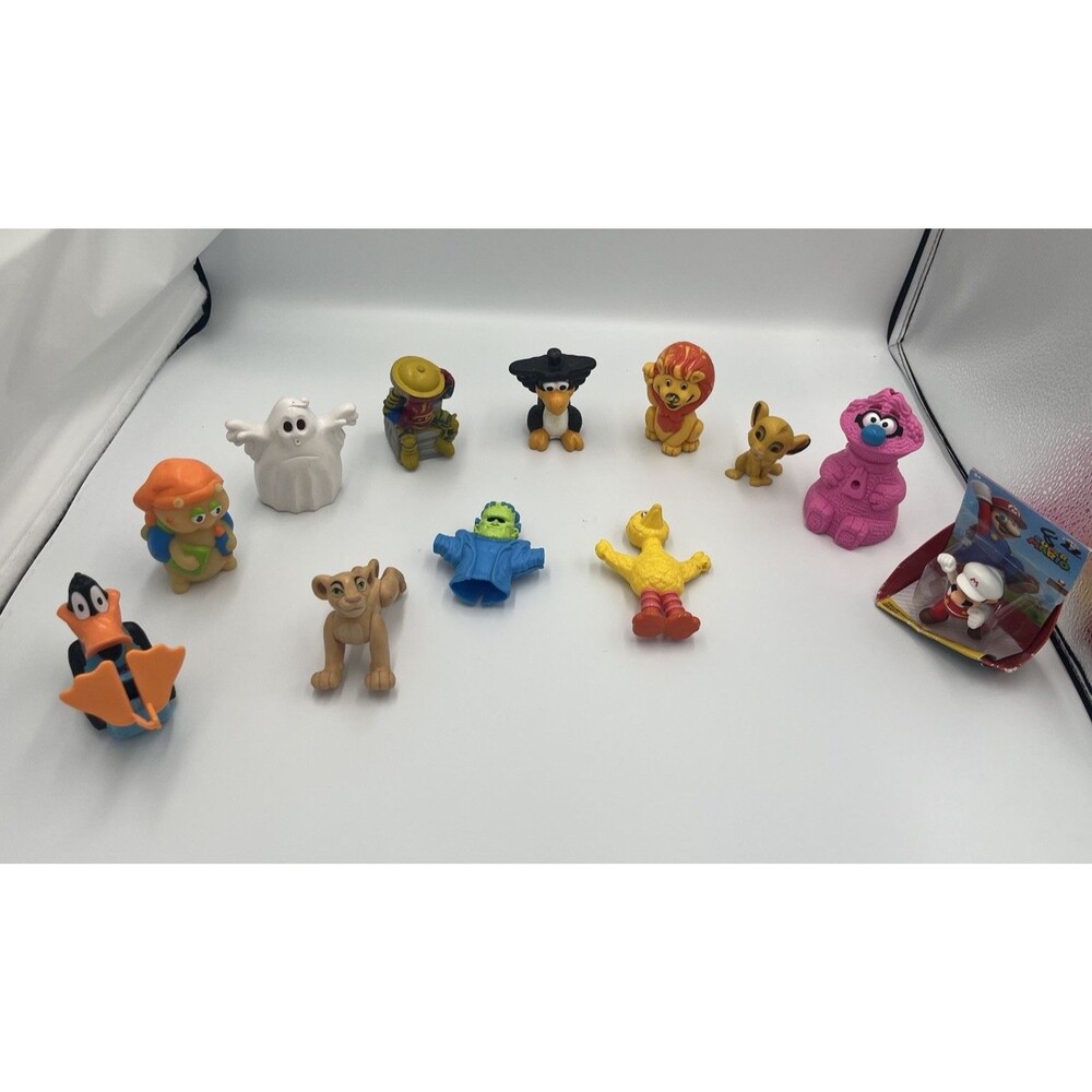 Vintage Hasbro Sesame Street Mario Disney Workshop Toy Figurines Lot of 12